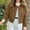 Coffee, variant on WILLBEST Trench Coat Women Womens Coats Winter Plus Size Women's Stand Double Pocket Contrast Color Motorcycle Jacket
