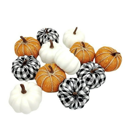 BTJX 12PCS Faux Foam Mini Pumpkin Halloween Thanksgiving Autumn Pumpkin Decoration Prop | Walmart (US)