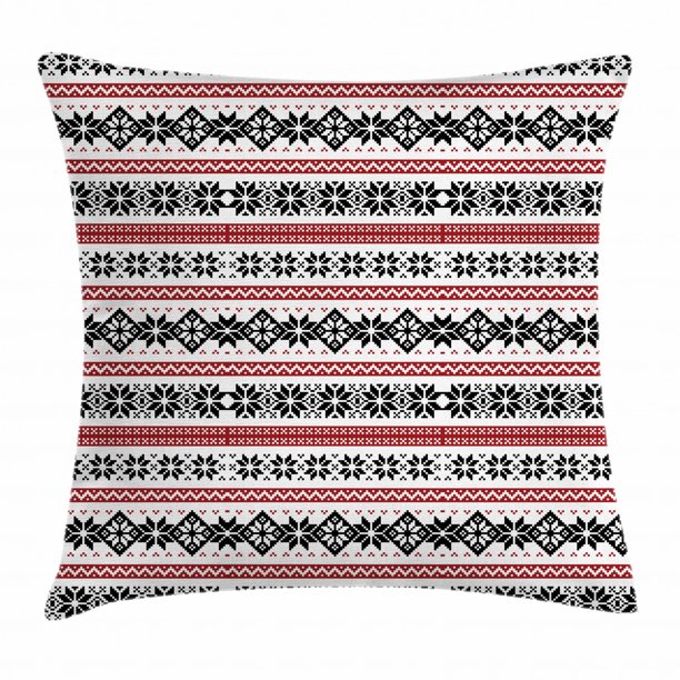 Nordic Throw Pillow Cushion Cover, Scandinavian Style Norwegian
