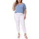 thumbnail image 2 of Blusas de verano de manga corta con pliegues y cuello redondo para mujeres de tallas grandes Agnes Orinda 4X azul, 2 of 6
