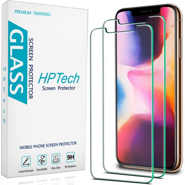 iPhone X, Xs Screen Protector - (2-Pack) Tempered Gl Film for Apple iPhone Xs / iPhone X / iPhone 11 Pro