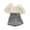 White, variant on HCYSFG Girls Solid Color Outfit Sets 2 Piece Lace Trim Blouse And Denim Skort Short Puff Sleeve Square Neck Clothing Sets Matching Sets