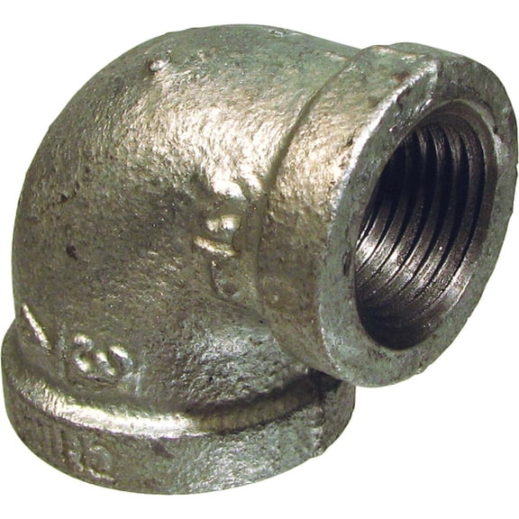 Mueller Streamline Reducing Elbow Galvanized Pipe Fitting - 90 Degree, 1" x 0.37"
