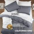 thumbnail image 2 of Juego de fundas de edredón Utopia Bedding Cal King, 3 piezas, color gris, 2 of 7