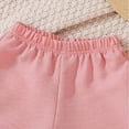 thumbnail image 4 of HCNTES Little Girls Summer Clothes 2 Piece Outfit Ribbed T-Shirt Top + Cargo Pants 3-7T Children Kids Girls School Clothing Set(H03-Pink,3-4 Years), 4 of 6