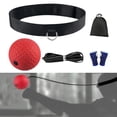 thumbnail image 1 of DYNWAVECA Boxing Ball, Boxing Ball MMA Gear with Adjustable Headband and String to Improve Speed and Hand Eye Coordination Red, 1 of 10