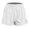thumbnail image 2 of Gibobby Leggings cortos yoga mujer Pantalones de yoga para correr antideslumbrantes de dos piezas de ajuste holgado(Blanco,G), 2 of 4