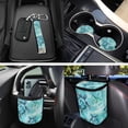 thumbnail image 3 of Jeiento Sea Turtle 12 Pcs Car Seat Covers Set for Men Women, Seat Covers with Steering Wheel Cover Seat Belt Pads Trash Bin Sunglass Pocket Coasters Key Chain Auto Accessory Blue, 3 of 7