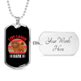 thumbnail image 4 of Live Rire Écorce Rose Collier en Acier Inoxydable Ou or 18 Carats Chien Tag 24" Chaîne, 4 of 8