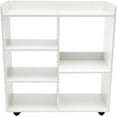 thumbnail image 6 of Book Shelf 5 Cube Short Bookshelf Bookcase, File Cabinet Filing Storage Cabinets, Low Shelf Cubbies Book Case with 360° Wheels and Dividers, Cube Organizer Shelf for Home Office (Warm White), 6 of 18