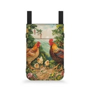 COEQINE Rooster Crutch Pouch Forearm Crutch Bag Pouch Medical Crutch Accessories Compartments Adjustable Crutch Organizer Pouch for Outdoor Underarm Crutch Holder