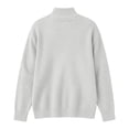 thumbnail image 2 of TKKCS Mens Mock Neck Ribbed Knit Sweater Long Sleeve Loose Fit Soft Warm Fall Winter Casual Pullover Sweaters Gray L, 2 of 5