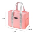 thumbnail image 3 of Bolsa Térmica Bolsa de almuerzo Oxford, bolsa enfriadora de alimentos con película de aluminio para oficinas escolares (rosa), 3 of 7