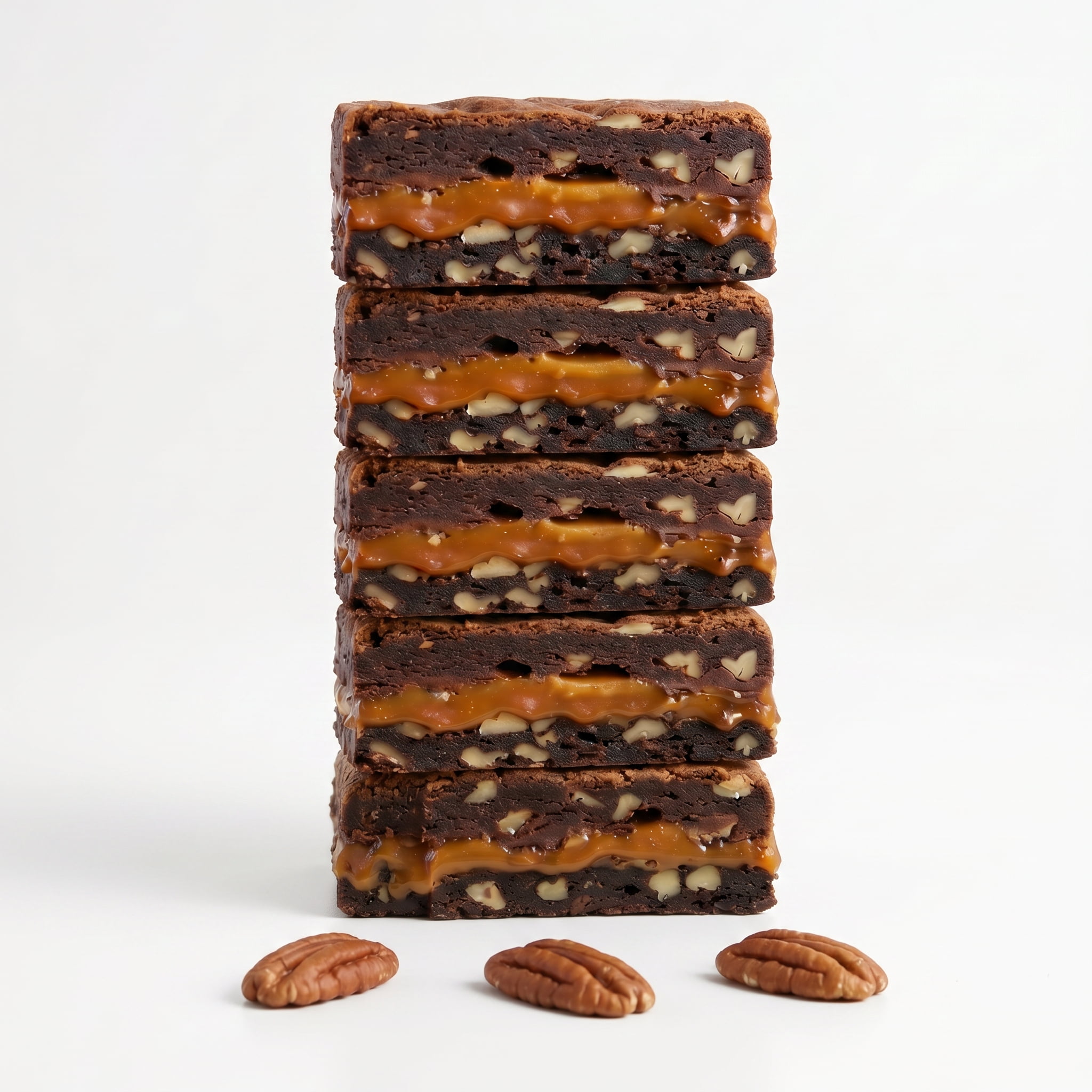 Killer Brownie Caramel Pecan Brownie Bars 15 Count, 3 Pack (5 Bars Each) Gourmet Dessert