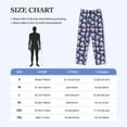 thumbnail image 4 of Logiee Blue Skull Flower Print Pajama Pants for Men,Men’s Pajama Bottoms,Mens PJ Pants with Pockets & Button Fly-Medium, 4 of 6