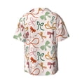 thumbnail image 4 of Goofa Colorful Bow Knots Printed Men's Casual Short-sleeved Shirt,Lightweight Breathable Button-down,Summer Casual men's top,Versatile Fashion shirt-XX-Large, 4 of 7
