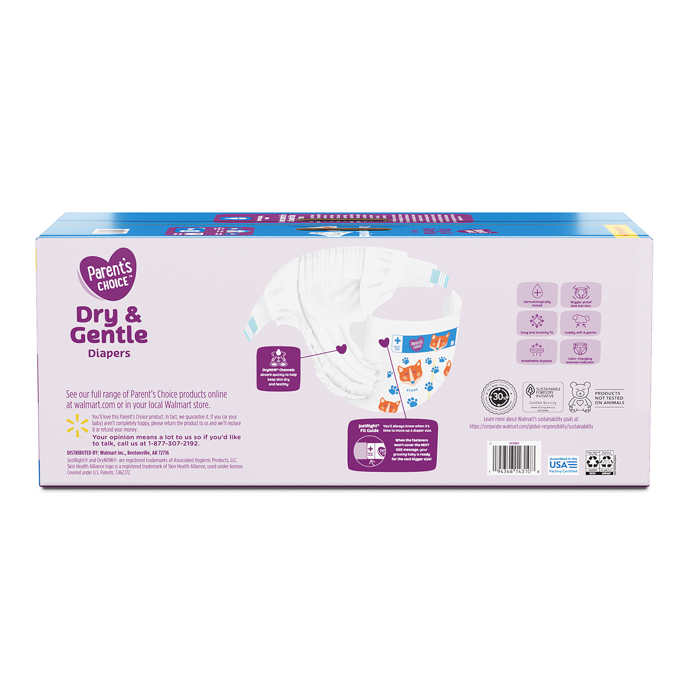 Parent's Choice Dry & Gentle Diapers Size 8, 108 Count (Select for More Options)
