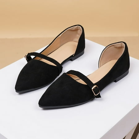 

Women s Flats Pointed Toe Stylish Buckle Detail Low-Heel Shoes Casual Wear Elegant Dress Shoes