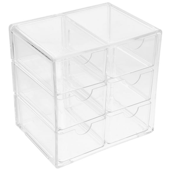 Soimiss Clear Jewelry Storage Drawers Multi Functional Transparent Desktop Organizer