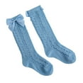thumbnail image 2 of Calcetines de malla de verano para niñas pequeñas Color sólido Tubo medio Transpirable Lazos huecos Calcetines de princesa Nituyy Calcetines de red de verano sólidos a media pantorrilla para niños pequeños, 2 of 5