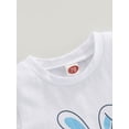 thumbnail image 5 of Bagilaanoe 2Pcs Toddler Baby Boy Easter Outfits Cartoon Print Short Sleeve T-shirt Tops + Shorts 6M 12M 18M 24M 3T Kids Short Pants Set, 5 of 9