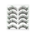 thumbnail image 1 of Unique Bargains 5 Paires de Faux Cils 3D pour Maquillage Vert, 1 of 4