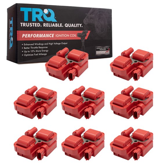TRQ Premium High Performance Engine Ignition Coil Kit of 8 for Mercedes Benz New ICA65553 Fits select: 1999-2008 MERCEDES-BENZ SL, 2006 MERCEDES-BENZ CLS