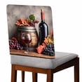 thumbnail image 2 of Grape Wine Chair Covers Set of 4 Barrel Maple Leaf Chair Back Covers Stretch Removable Washable Chairs Slipcovers Chair Protector for Dining Room Kitchen Party Decor, 2 of 5