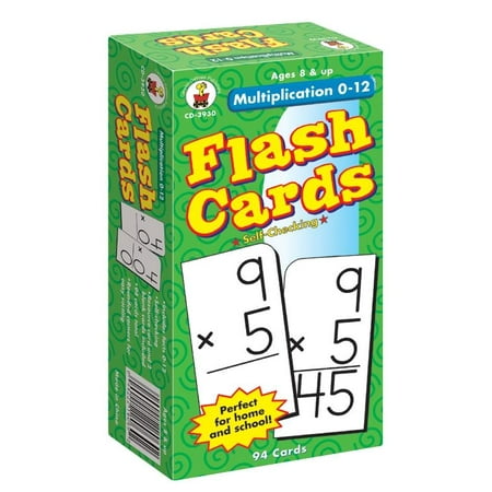 Multiplication 0-12 Flash Cards, Ages 8 - 10