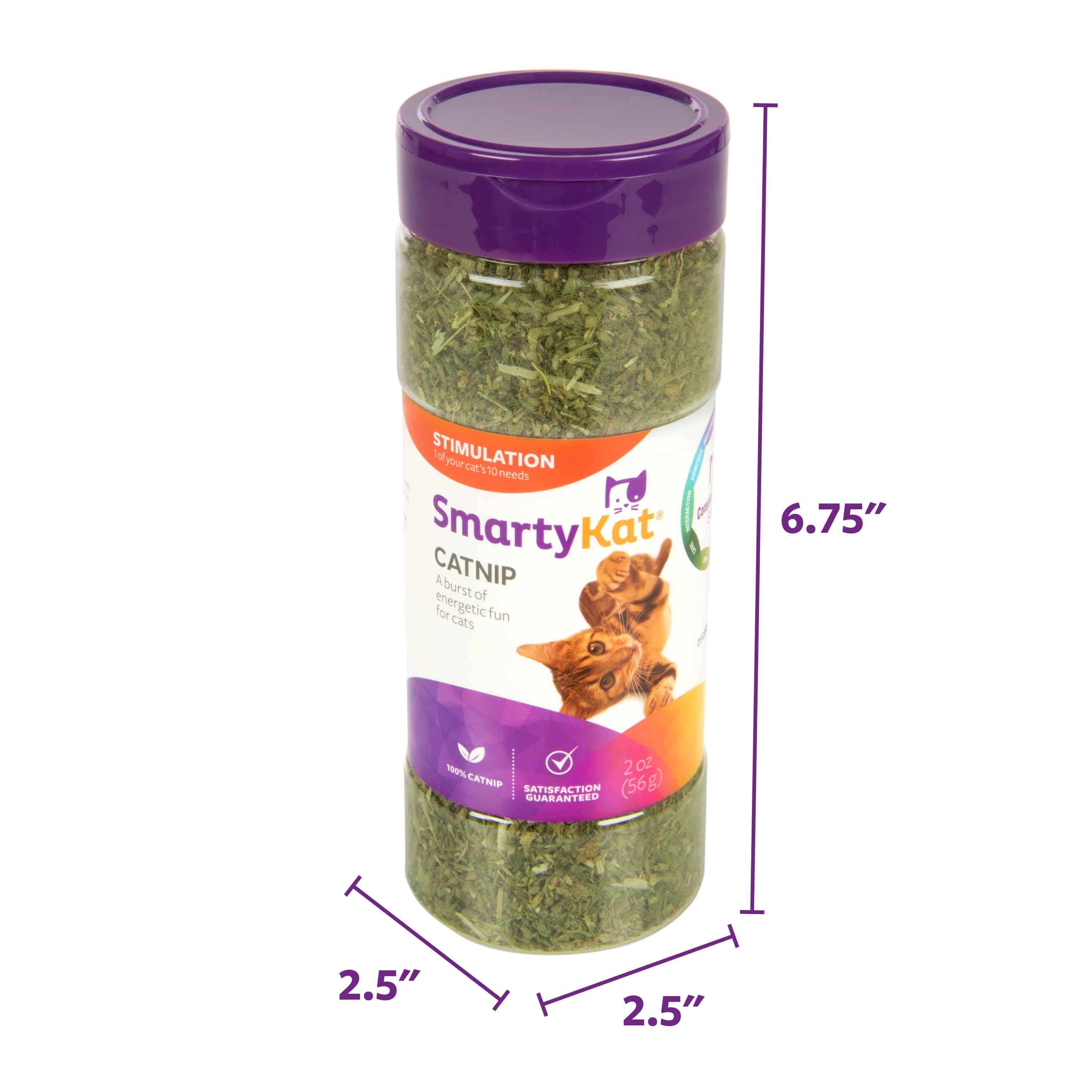 SmartyKat Catnip For Natural, & Potent, Resealable Shaker Canister, oz - Walmart.com