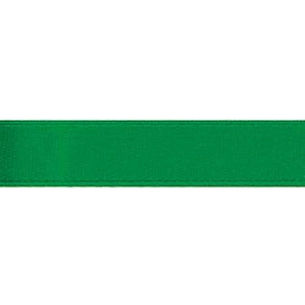 Offray Ribbon, Emerald Green 5/8 inch Single Face Satin Polyester Ribbon, 18 feet
