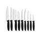 thumbnail image 1 of Juego Cuchillos Plenus Mango Negro 9 Piezas Plata con Negro, 1 of 3