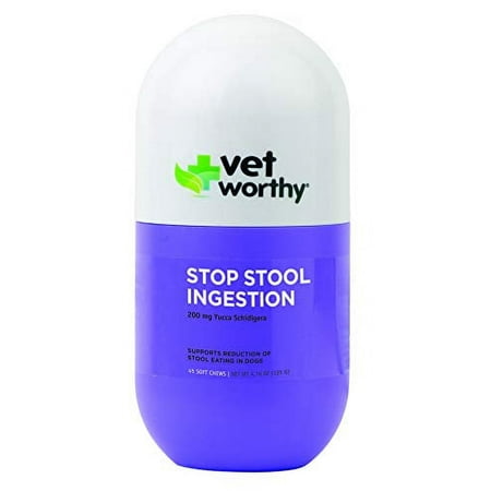 UPC: 0842704100309 | Vet Worthy Stop Stool Ingestion Liver Flavored Soft Chew for Dogs (45 Count)