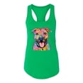 thumbnail image 3 of Dean Russo Best Dog Dog Lover Ladies Racerback Tank Top, Kelly, Small, 3 of 6
