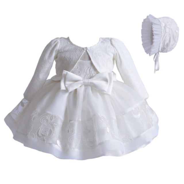 EYIIYE Robe de Bébé Fille Broderie Dentelle Robe de Fête Formelle Robes de Princesse