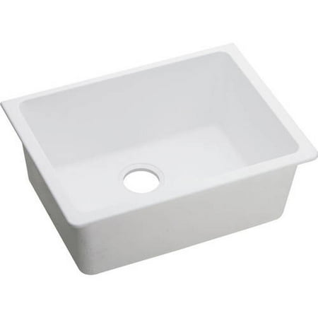 Drop In Single Bowl - Elkay ELGU2522BK0 Gourmet e-granite Single Bowl Undermount Sink, Available in Various Colors