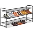 thumbnail image 1 of Organizador metálico largo de 3 niveles para zapatos Keetdy, para 24 pares, 1 of 6