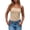 Khaki, variant on High Neck Workout Tank Tops for Women Sleeveless Cropped Tank Tops Open Back Basic Undershirt Running Yoga Active Shirts Loose Fit Racerback Breathable Tee