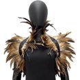 thumbnail image 1 of Collar envolvente de cuello de plumas, collar de plumas naturales, chal de capa de plumas, chal de plumas para Halloween, 1 of 5