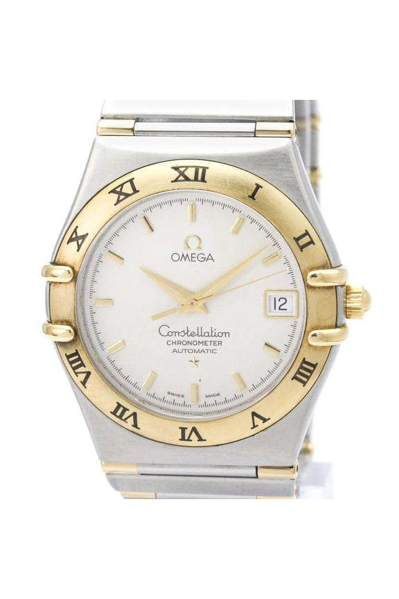 Pre-Owned OMEGA Constellation 18K Gold Steel Automatic Watch 1302.30 Polished