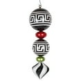 thumbnail image 1 of Vickerman 24" Ornement de Noël Noir-Blanc-Rouge-Lime, 1 of 1