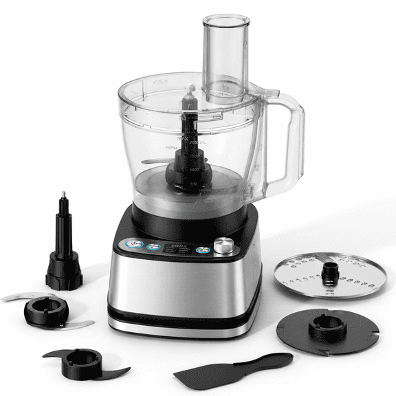12 Cup 1000W Food Processor with 4 Programs and Pulse Function