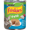 Friskies Pate Wet Cat Food, Ocean Whitefish & Tuna Dinner, 13 oz. Can