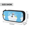 thumbnail image 4 of Vsdgher Collie in Bathtub Print Large Capacity Pencil Case Pouch with Zipper, Portable Aesthetic Big Capacity Pencil Cases Pen Office Travel Stationery Bag, 4 of 8