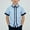 Light Blue 2, variant on OGLCCG Kids Boys School Uniform Striped T Shirt Lapel Collar Short Sleeve Button Down Tees Tops Comfortable Soft Pull On Dress Shirts 2-12 Years
