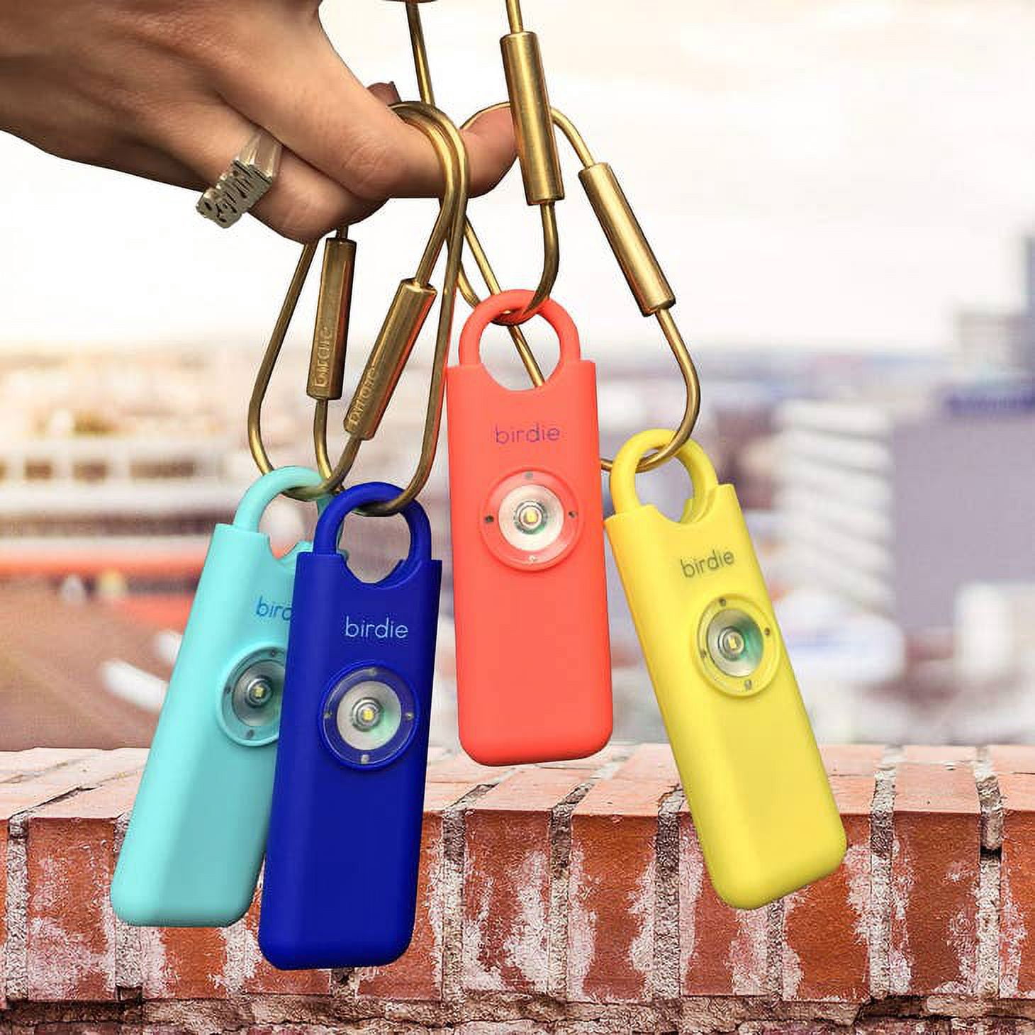She’s Birdie–The Original Personal Safety Alarm for Women by Women–130dB Siren, Strobe Light and Key Chain (Coconut)