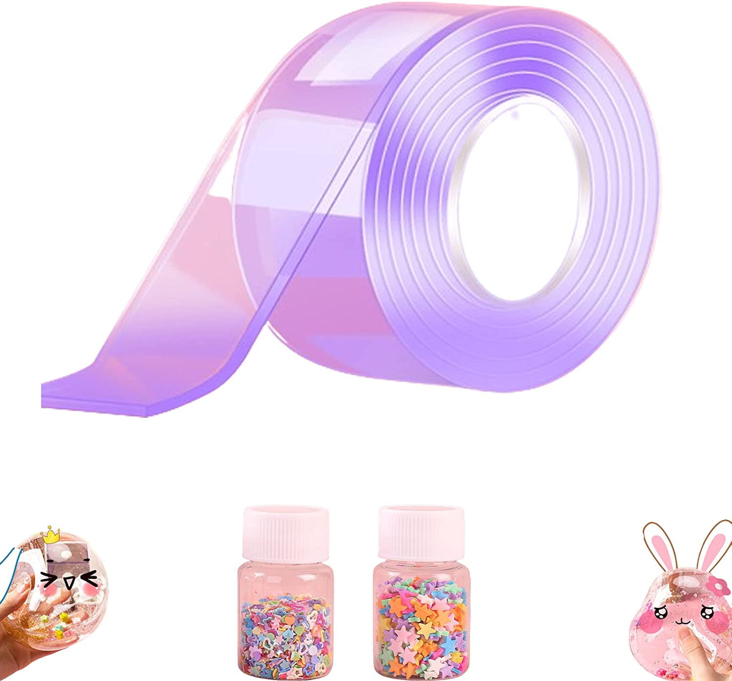MYSEPT Nano Tape Bubbles Kit,Blowable Bubble Tape,Nano Tape for Making Bubbles,Multicolour Nano