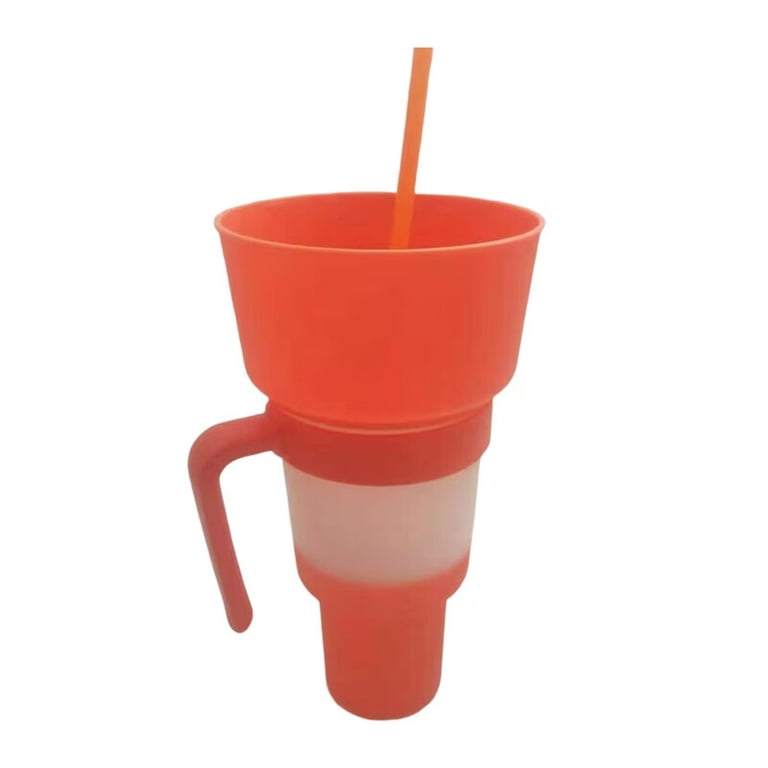VERMON 1000ML Stadium Tumbler with Straw Handle Color-changing Large Food  Grade Plastic Top Bowl Popcorn Snack Drink Sippy Cup Bar Club Party  Supplies 