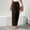Coffee plus size wide leg pants a1, variant on Cagogo Women's Plus Size Wide Leg Pants High Waisted Tie Waist Flowy Solid Casual Office Long Trousers Elegant Summer Dressy Loose Palazzo Work Beach, Black 3XL