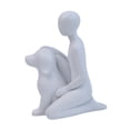 thumbnail image 1 of Estatua de Hombre con Perro, Adorno de Estante, Decoración de Escritorio, Bonito Accesorio Multifuncional, Escultura de Vínculo Emocional, 10 X 6,5 X Blanco, 1 of 9